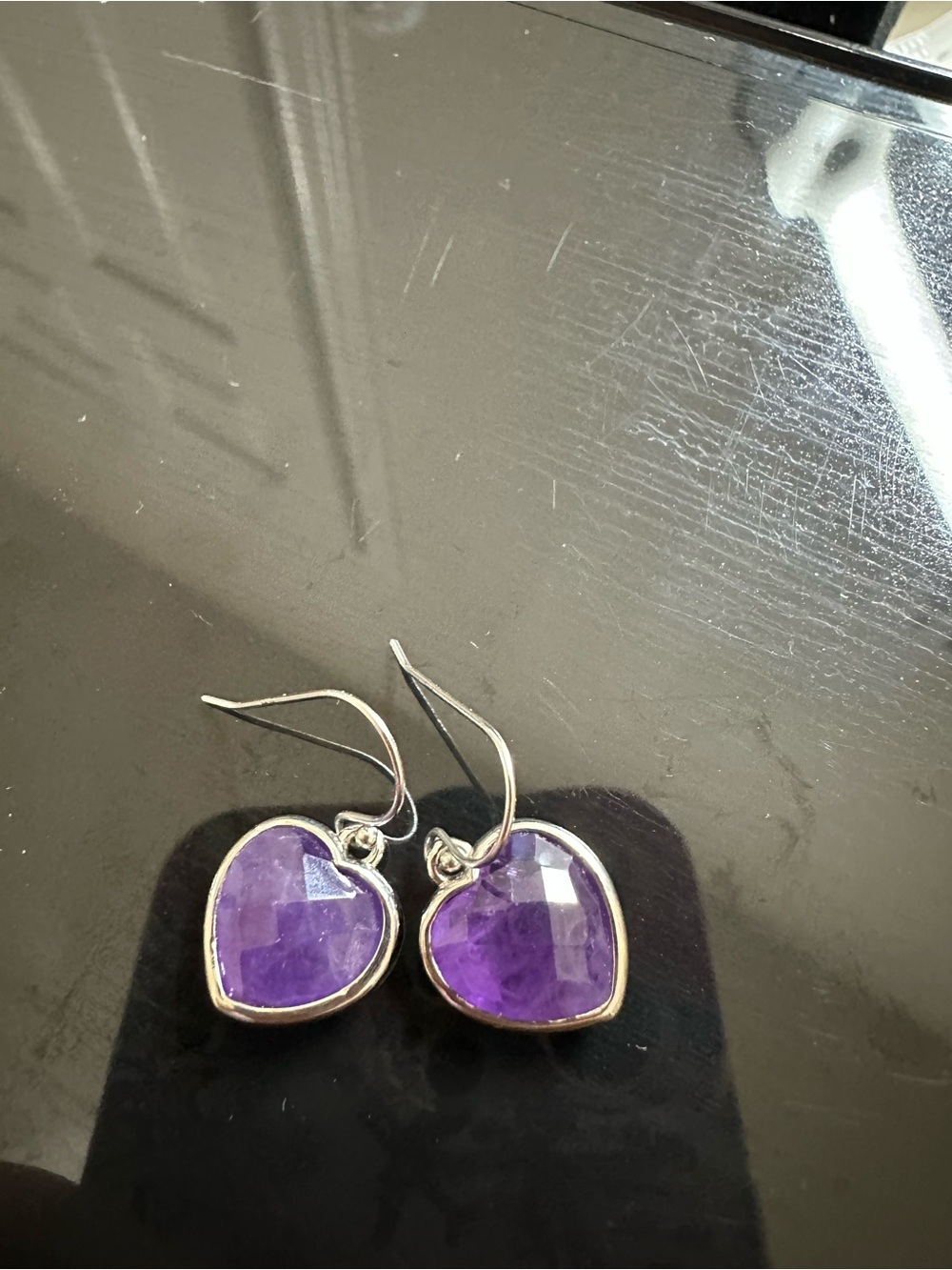 Purple Heart-shaped Earrings - Women Jewelry